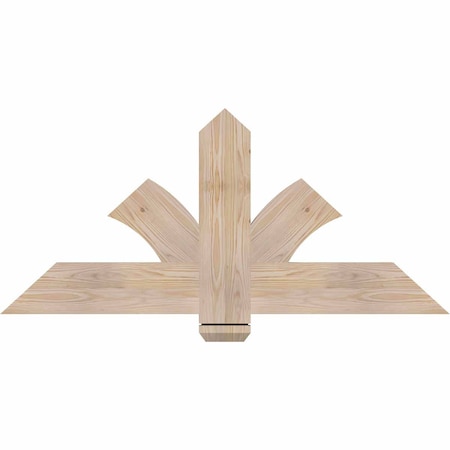 Ekena Millwork Redmond Smooth Timber Gable Bracket, Douglas Fir, 48"W x 22"H x 1 1/2"D x 5 1/2"F, 11/12 Pitch GBW048X22X0206RED00SDF